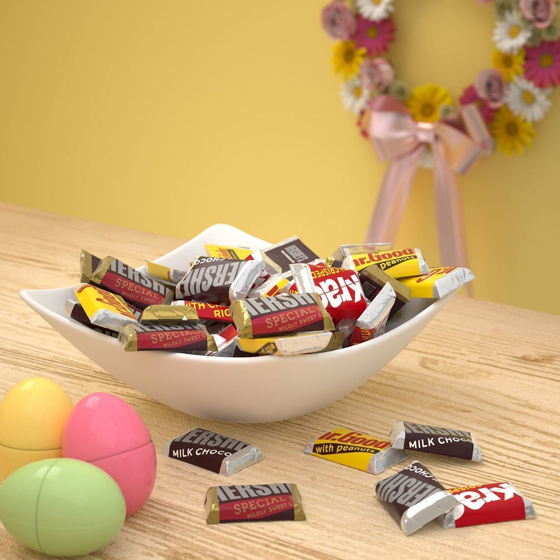 HERSHEY'S Miniatures Assorted Chocolate Snack Size, Easter Candy Bars Bulk Party Pack, 35.9 oz - Sherry Wholesale - Distributors and wholesale in United States