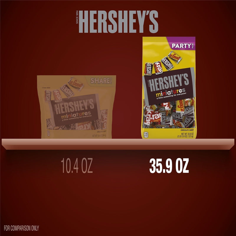 HERSHEY'S Miniatures Assorted Chocolate Snack Size, Easter Candy Bars Bulk Party Pack, 35.9 oz - Sherry Wholesale - Distributors and wholesale in United States
