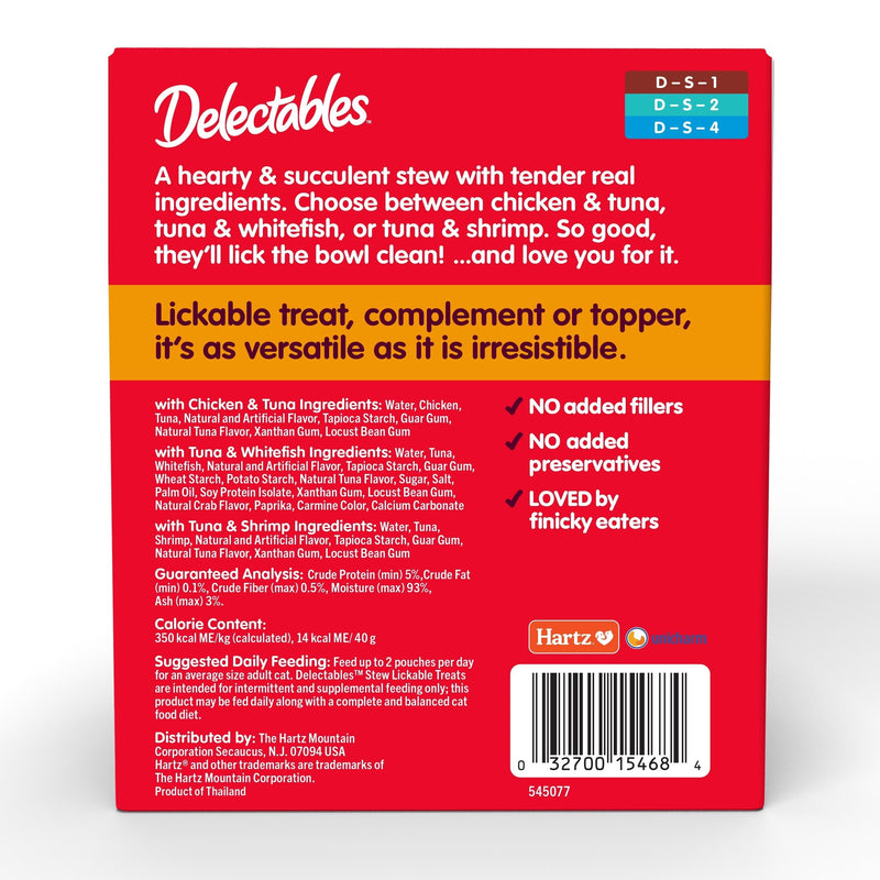 Hartz Delectables Stew Lickable Wet Cat Treats Variety Pack, 12 Pack - Sherry Wholesale - Distributors and wholesale in United States
