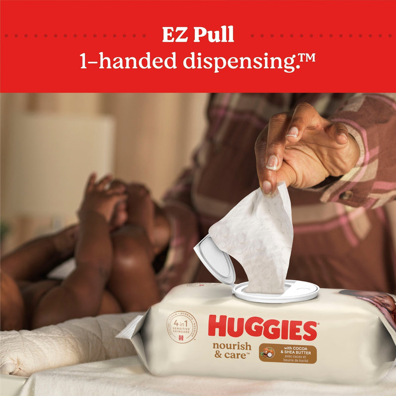 Huggies Nourish & Care Scented Baby Wipes, 3 Flip-Top Packs (168 Wipes Total) - Sherry Wholesale - Distributors and wholesale in United States