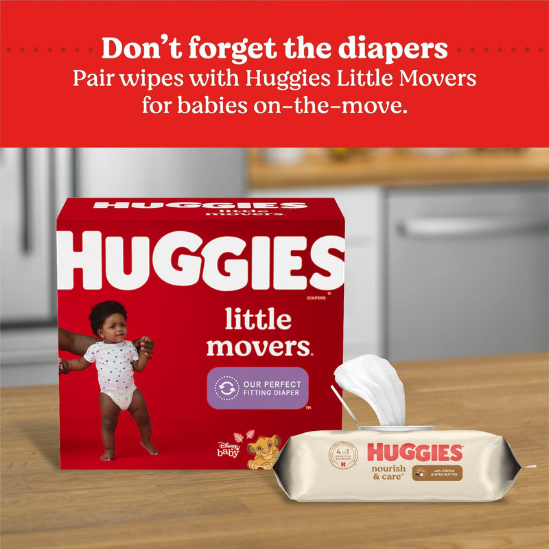 Huggies Nourish & Care Scented Baby Wipes, 3 Flip-Top Packs (168 Wipes Total) - Sherry Wholesale - Distributors and wholesale in United States