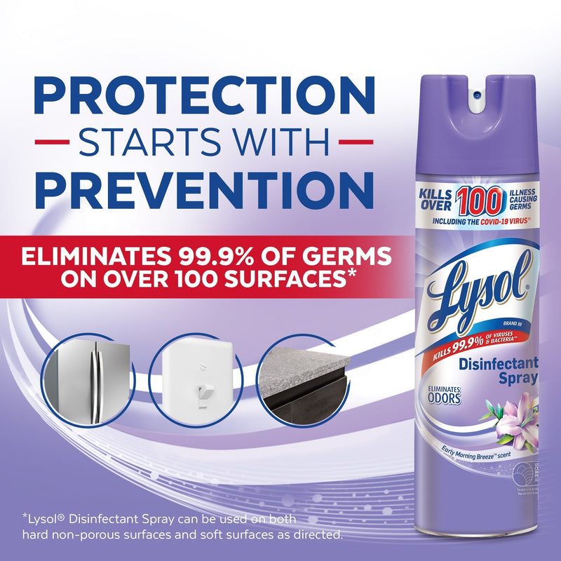 LYSOL® Disinfectant Spray - Early Morning Breeze® 4/(2x19) oz. - Sherry Wholesale - Distributors and wholesale in United States