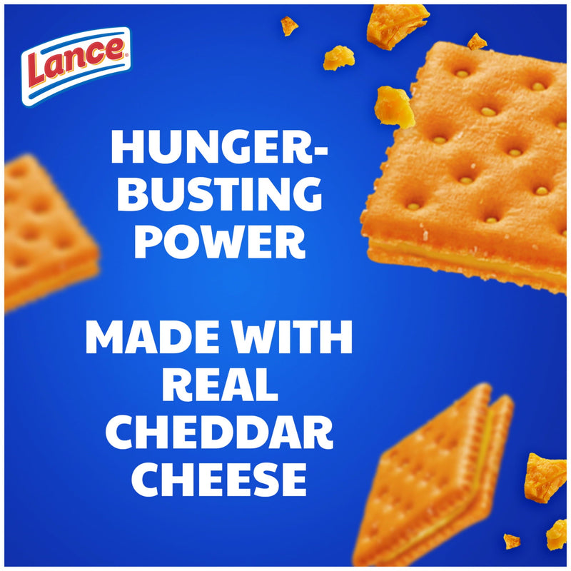 Lance Sandwich Crackers, ToastChee Cheddar, 20 Individually Wrapped Packs, 6 Sandwiches Each - Sherry Wholesale - Distributors and wholesale in United States