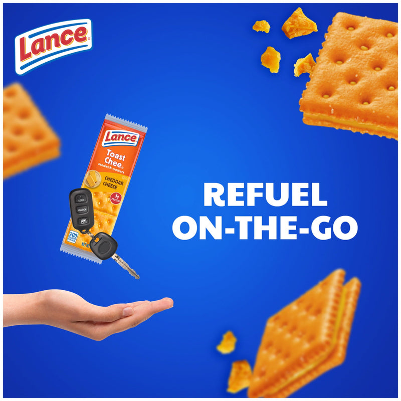 Lance Sandwich Crackers, ToastChee Cheddar, 20 Individually Wrapped Packs, 6 Sandwiches Each - Sherry Wholesale - Distributors and wholesale in United States