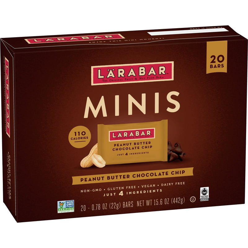 Larabar Peanut Butter Chocolate Chip Mini Bars, Gluten Free Vegan, 20 ct - Sherry Wholesale - Distributors and wholesale in United States