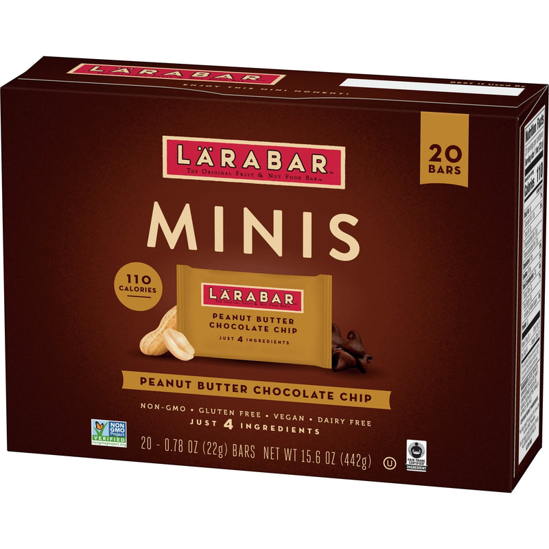 Larabar Peanut Butter Chocolate Chip Mini Bars, Gluten Free Vegan, 20 ct - Sherry Wholesale - Distributors and wholesale in United States