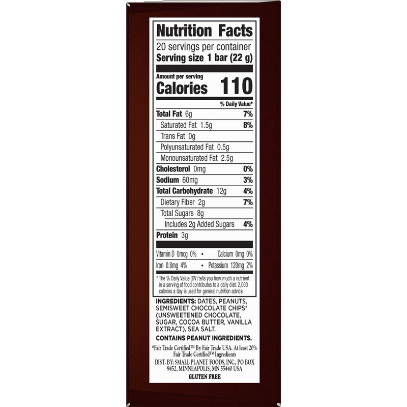 Larabar Peanut Butter Chocolate Chip Mini Bars, Gluten Free Vegan, 20 ct - Sherry Wholesale - Distributors and wholesale in United States
