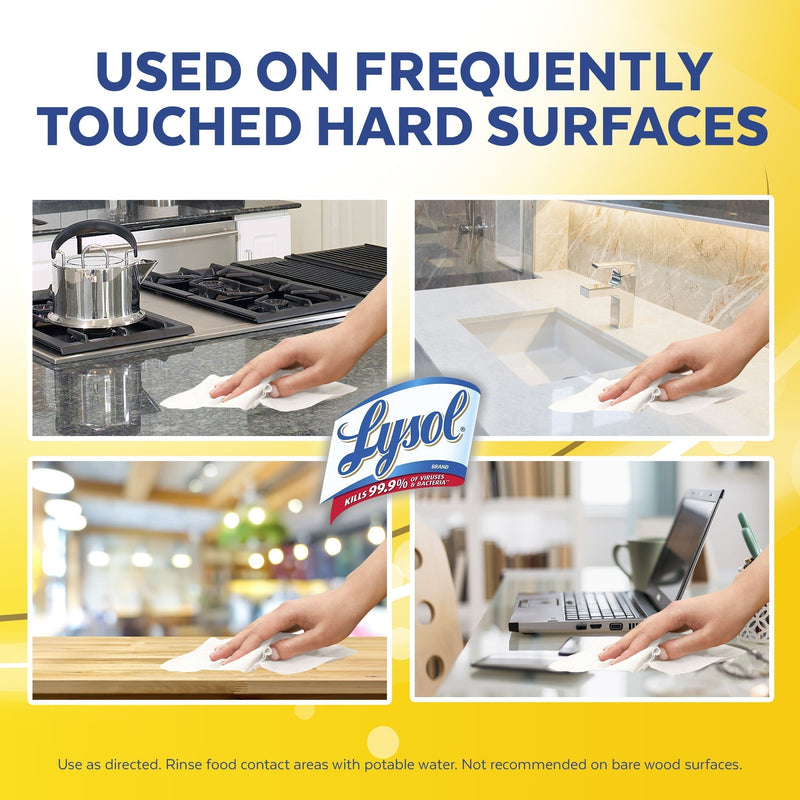 Lysol Disinfectant Wipes, Multi-Surface Antibacterial Cleaning Wipes, For Disinfecting and Cleaning, Lemon and Lime  Blossom, 240 Count (Pack of 3) - Sherry Wholesale - Distributors and wholesale in United States