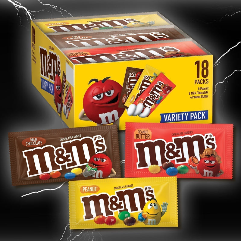 M&M's Full Size Chocolate Halloween Candy Variety Pack- 30.58oz/ 18ct - Sherry Wholesale - Distributors and wholesale in United States