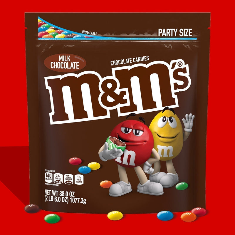 M&M's Milk Chocolate Candy, Party Size - 38 oz Bag - Sherry Wholesale - Distributors and wholesale in United States