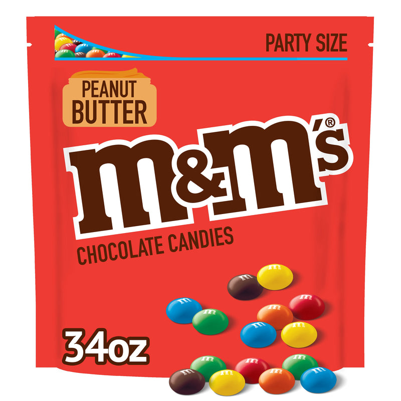 M&M's Peanut Butter Milk Chocolate Candy, Party Size - 34 oz Bag - Sherry Wholesale - Distributors and wholesale in United States
