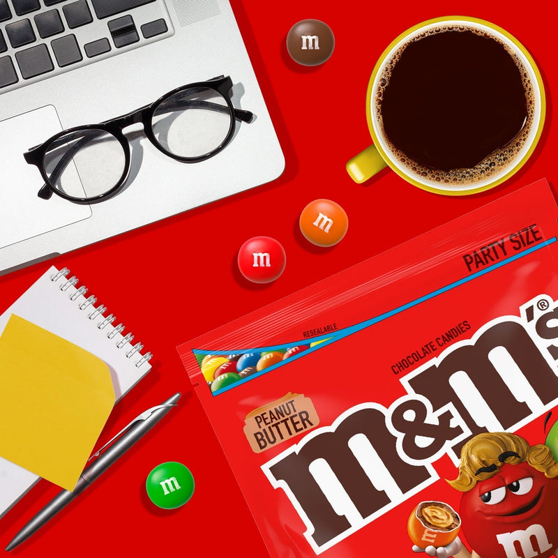 M&M's Peanut Butter Milk Chocolate Candy, Party Size - 34 oz Bag - Sherry Wholesale - Distributors and wholesale in United States