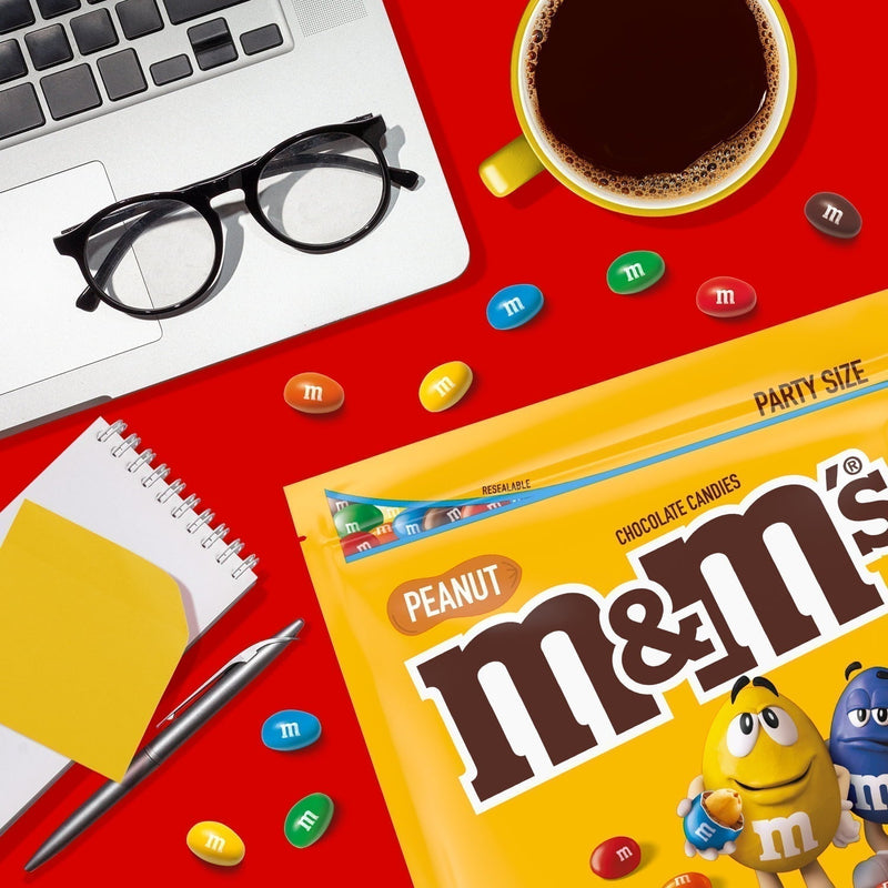 M&M's Peanut Milk Chocolate Candy, Party Size - 38 oz Bag - Sherry Wholesale - Distributors and wholesale in United States