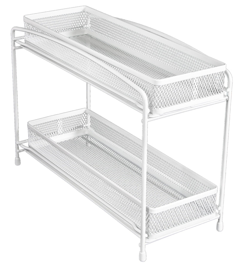 Mainstays 2-Tier Pull-Out Spice Organizer, White - My Store - Best Wholesale and distributor in United States