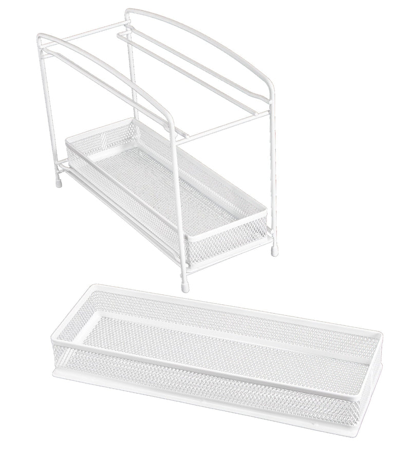Mainstays 2-Tier Pull-Out Spice Organizer, White - My Store - Best Wholesale and distributor in United States