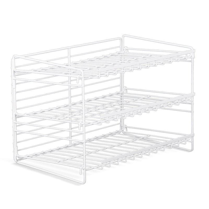 Mainstays 3-Tier Can Dispenser Rack Organizer Powder Coated Steel White - Sherry Wholesale - Distributors and wholesale in United States