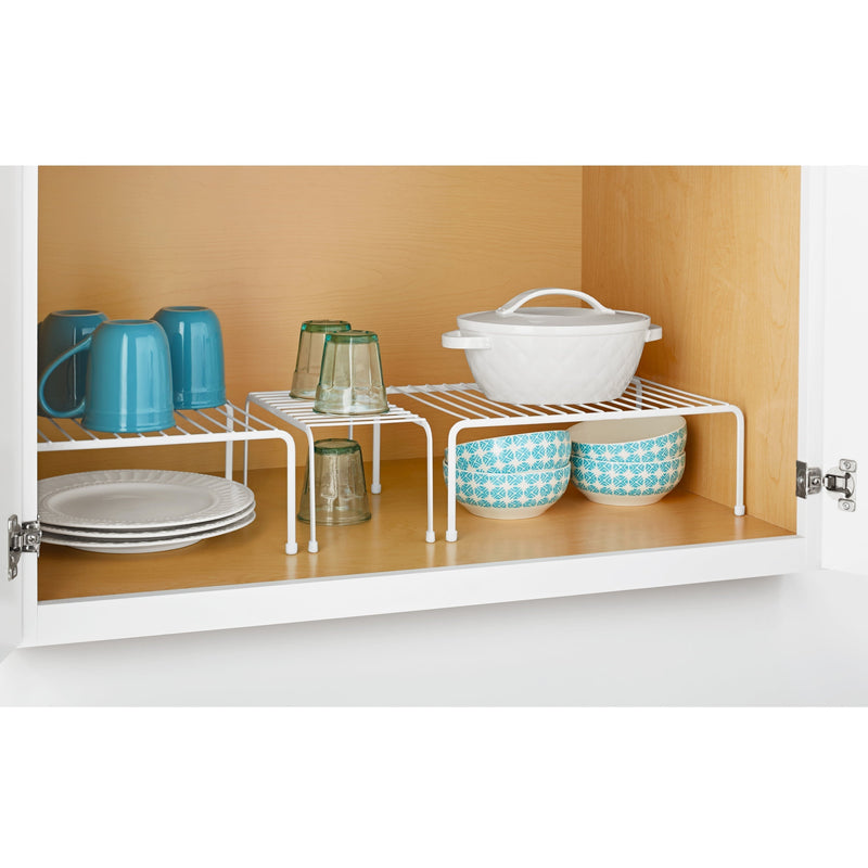 Mainstays Pantry Kitchen Wire Shelf Storage Dish, Cups, Food Organizer Set, 3 Pieces, White - Sherry Wholesale - Distributors and wholesale in United States