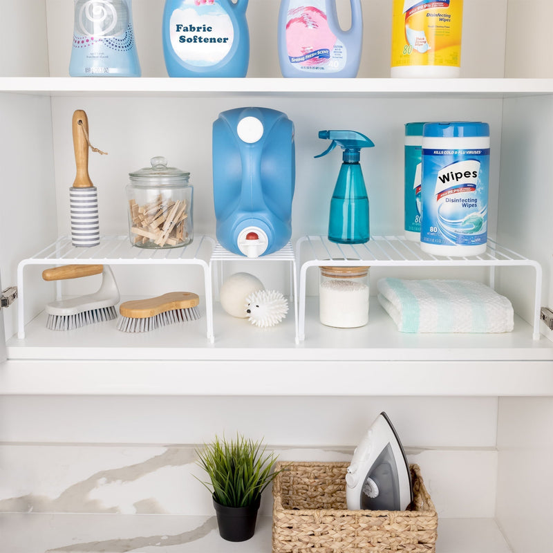 Mainstays Pantry Kitchen Wire Shelf Storage Dish, Cups, Food Organizer Set, 3 Pieces, White - Sherry Wholesale - Distributors and wholesale in United States