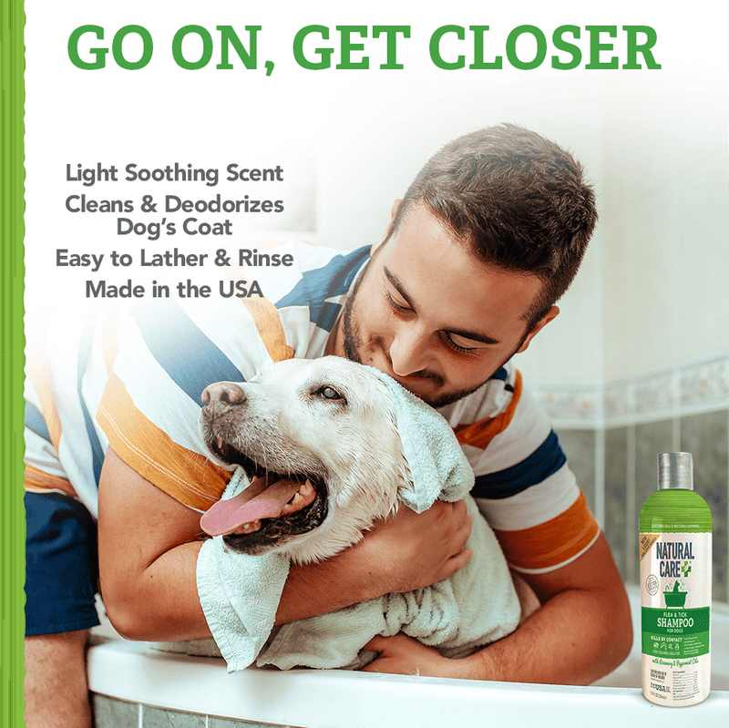 Natural Care Flea and Tick Dog Shampoo with Certified Natural Oils, 12 oz. - Sherry Wholesale - Distributors and wholesale in United States