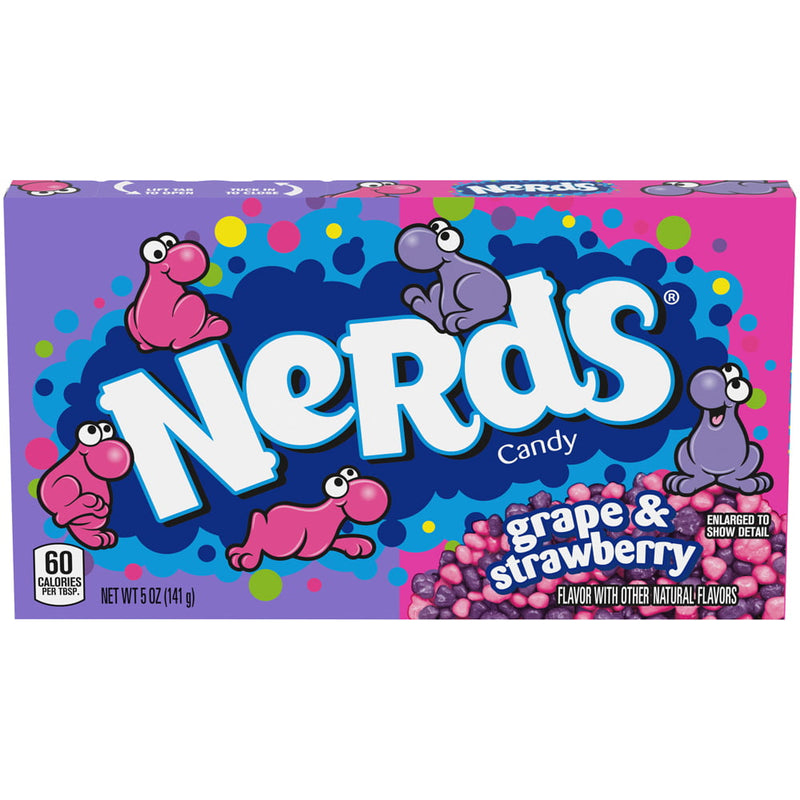 Nerds Grape and Strawberry Theater Box Candy 5 oz, 12 Count - Sherry Wholesale - Distributors and wholesale in United States