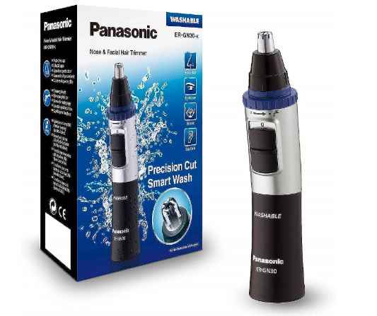 Panasonic ER-GN30 Wet & Dry Electric Facial Hair Ear and Nose Hair Trimmer for Men, Battery-Powered with 90 min operation, Black - Sherry Wholesale - Distributors and wholesale in United States