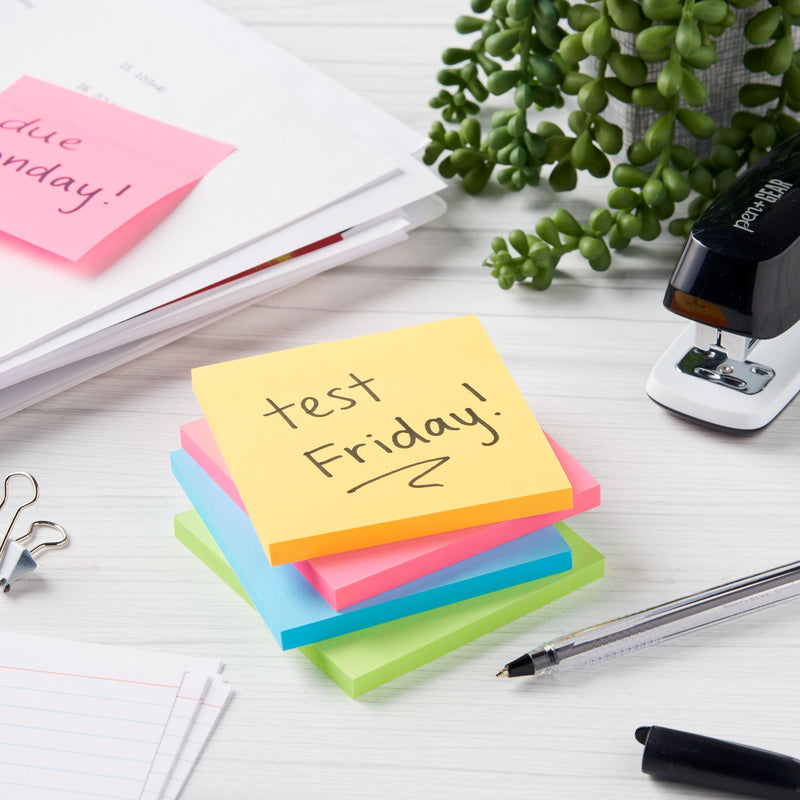 Pen + Gear Paper Sticky Notes, Neon, 3" x 3", 1680 Sheets, 24 counts SN Distributors Pen+Gear 