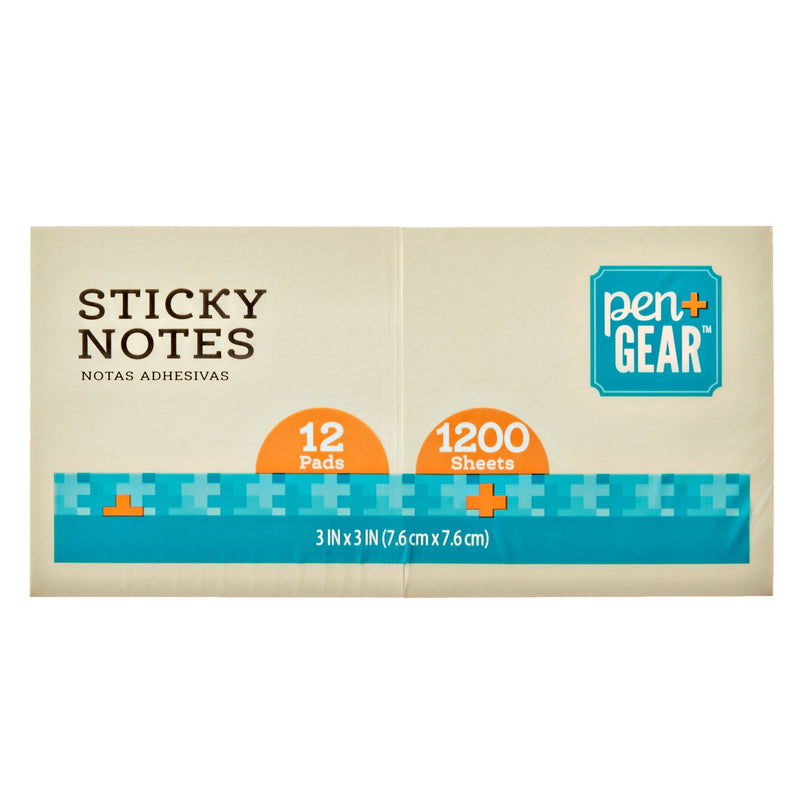 Pen+Gear Paper Sticky Notes, Yellow, 3" x 3", 1200 Sheets SN Distributors Pen+Gear 