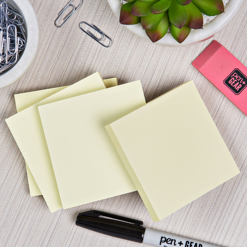 Pen+Gear Paper Sticky Notes, Yellow, 3" x 3", 1200 Sheets SN Distributors Pen+Gear 