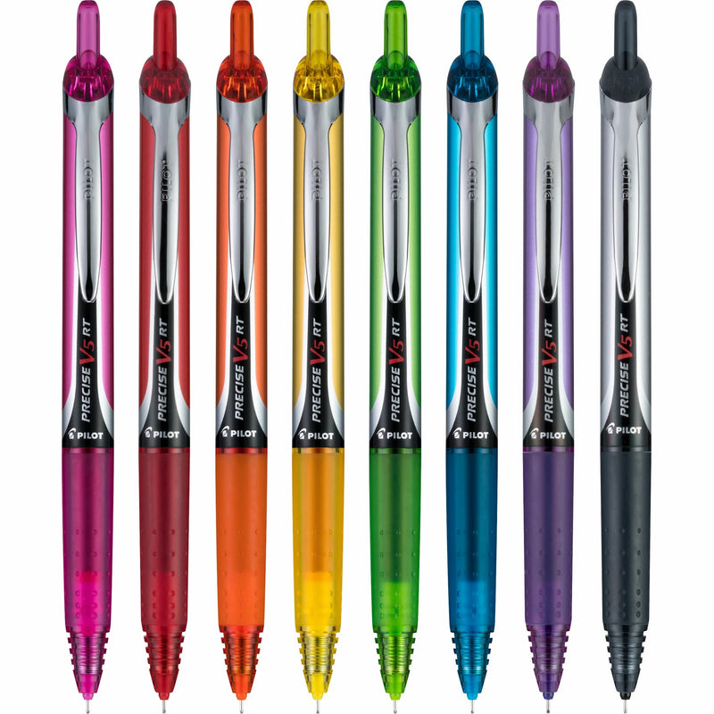 Pilot Precise V5 Retractable Rolling Ball Pens, Extra Fine Point, Assorted Ink, 8 Count SN Distributors Pilot 