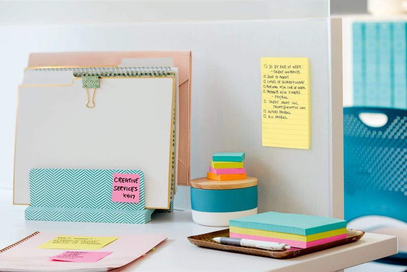 Post-it Super Sticky Lined Notes, 4" x 6", Canary Yellow, 5 Pads SN Distributors Post-it 