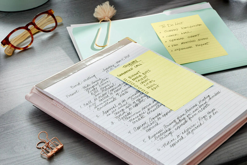 Post-it Super Sticky Lined Notes, 4" x 6", Canary Yellow, 5 Pads SN Distributors Post-it 