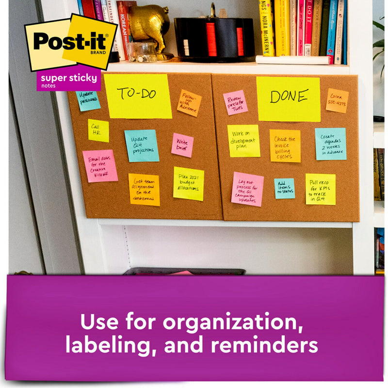 Post-it Super Sticky Notes, Assorted Sizes, Supernova Neons, Lined, 15 Pads SN Distributors Post-it 