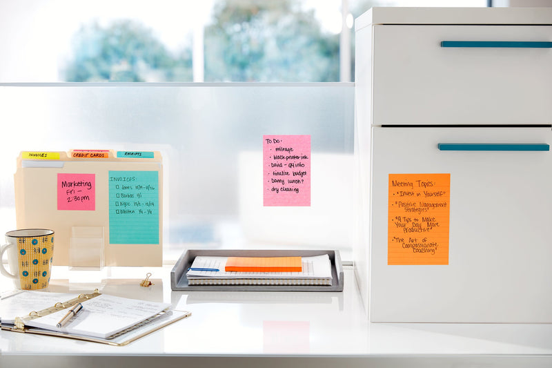 Post-it Super Sticky Notes, Assorted Sizes, Supernova Neons, Lined, 15 Pads SN Distributors Post-it 