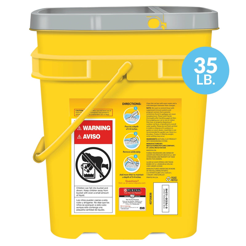 Purina Tidy Cats Clumping Cat Litter, Glade Clear Springs Multi Cat Litter, 35 lb. Pail - Sherry Wholesale - Distributors and wholesale in United States