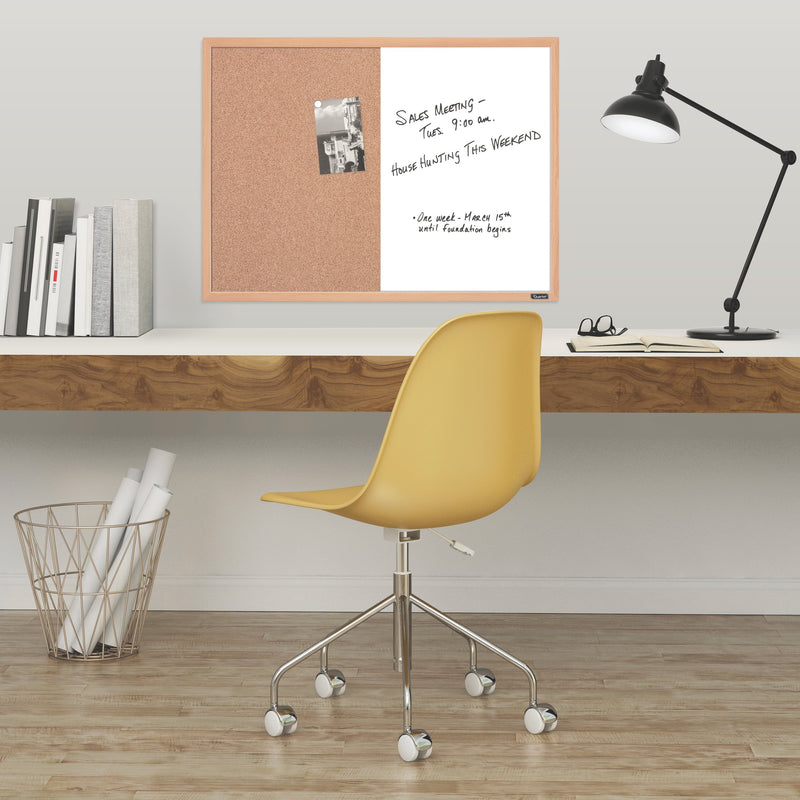 Quartet Combination Board, 17" x 23", Dry-Erase & Cork, Oak Frame (35-380402Q) - Sherry Wholesale - Distributors and wholesale in United States