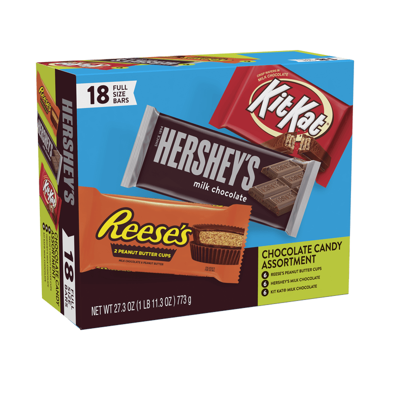 REESE'S, HERSHEY'S and KIT KAT® Milk Chocolate Assortment Full Size, Easter Candy Bars Variety Pack, 27.3 oz (18 Count) - Sherry Wholesale - Distributors and wholesale in United States
