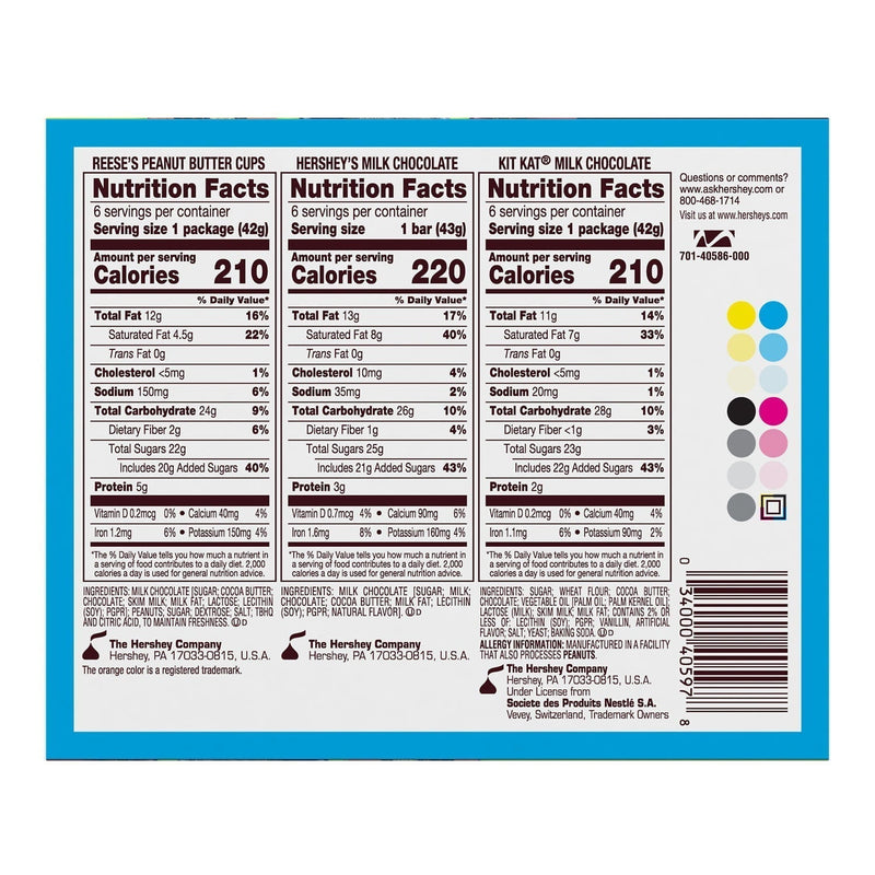 REESE'S, HERSHEY'S and KIT KAT® Milk Chocolate Assortment Full Size, Easter Candy Bars Variety Pack, 27.3 oz (18 Count) - Sherry Wholesale - Distributors and wholesale in United States