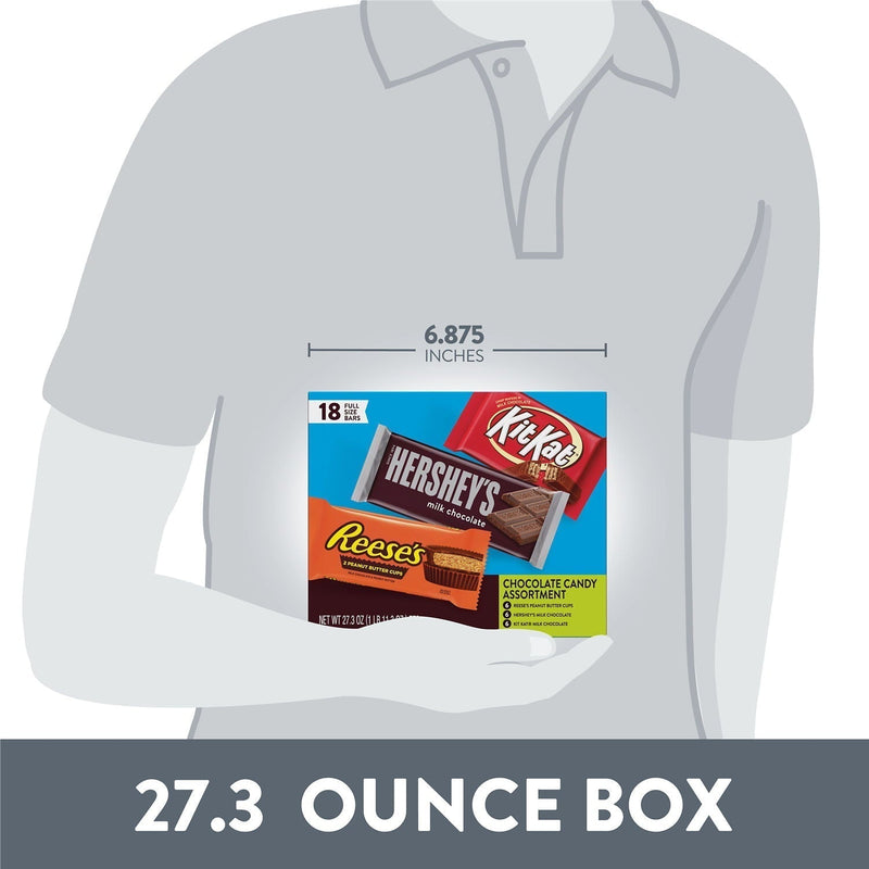 REESE'S, HERSHEY'S and KIT KAT® Milk Chocolate Assortment Full Size, Easter Candy Bars Variety Pack, 27.3 oz (18 Count) - Sherry Wholesale - Distributors and wholesale in United States