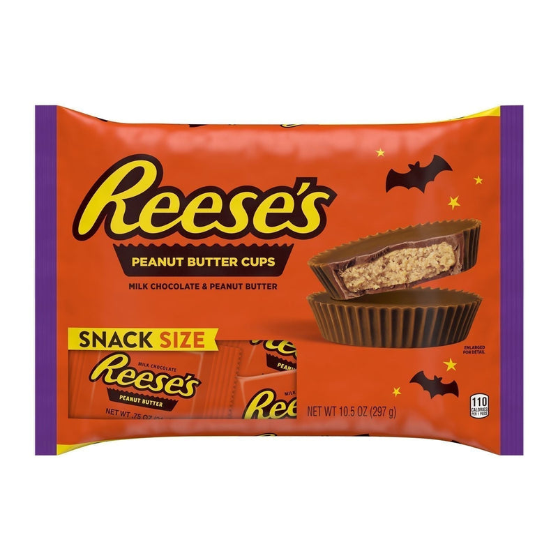 REESE'S, Milk Chocolate Peanut Butter Cups Snack Size Candy, Halloween, 10.5 oz, Bag (Pack of 2) - Sherry Wholesale - Distributors and wholesale in United States