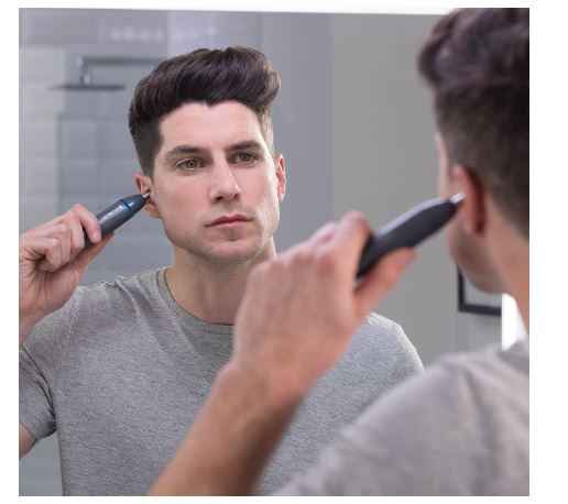 Remington Mens Battery Operated Nose, Ear and Eyebrow Hair Trimmer, Showerproof - NE3850, Silver - Sherry Wholesale - Distributors and wholesale in United States