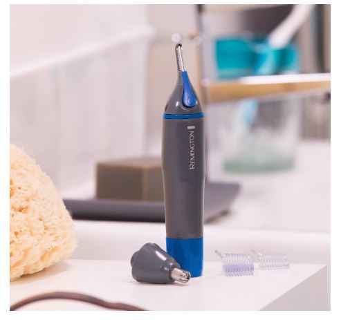 Remington Mens Battery Operated Nose, Ear and Eyebrow Hair Trimmer, Showerproof - NE3850, Silver - Sherry Wholesale - Distributors and wholesale in United States