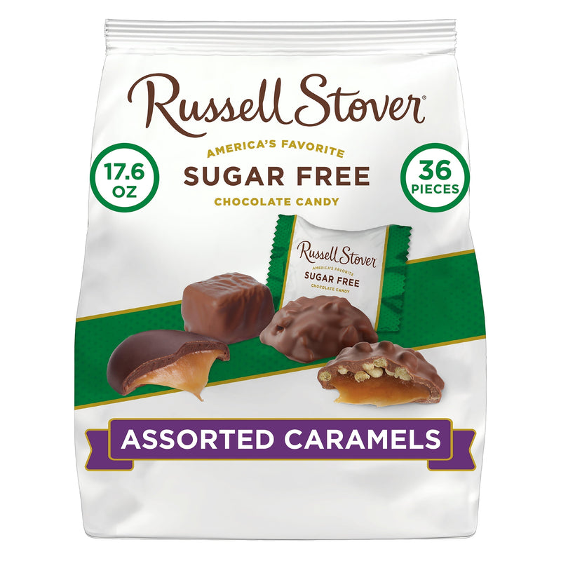 Russell Stover Sugar Free Assorted Caramels with Stevia, 17.85 oz. Bag - Sherry Wholesale - Distributors and wholesale in United States