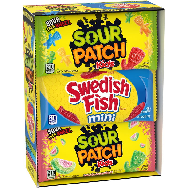 SOUR PATCH KIDS & SWEDISH FISH Soft & Chewy Candy Variety Pack, Easter Candy, 18 Snack Packs - Sherry Wholesale - Distributors and wholesale in United States