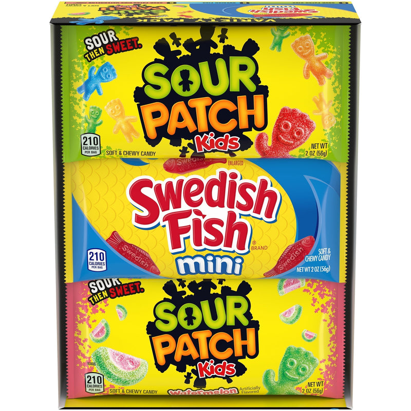 SOUR PATCH KIDS & SWEDISH FISH Soft & Chewy Candy Variety Pack, Easter Candy, 18 Snack Packs - Sherry Wholesale - Distributors and wholesale in United States