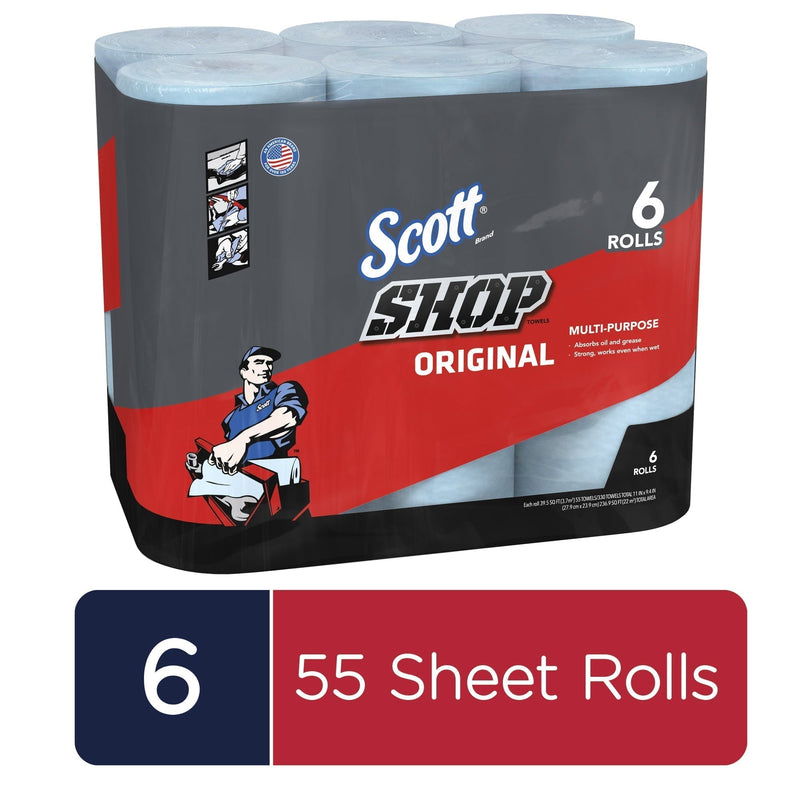 Scott Shop Towels, 6 Rolls, 55 Sheets Per Roll - Sherry Wholesale - Distributors and wholesale in United States