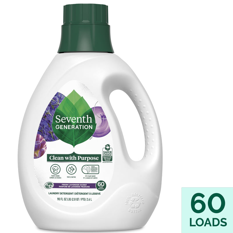 Seventh Generation Liquid Laundry Detergent Biodegradable Lavender, 90 oz, 1 Count - Sherry Wholesale - Distributors and wholesale in United States