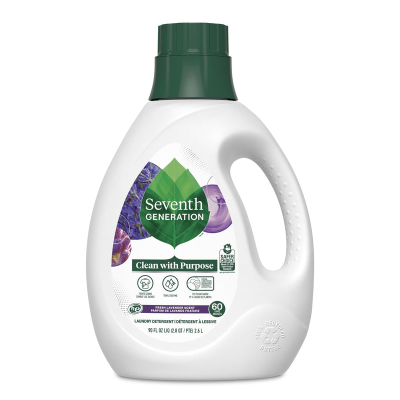 Seventh Generation Liquid Laundry Detergent Biodegradable Lavender, 90 oz, 1 Count - Sherry Wholesale - Distributors and wholesale in United States