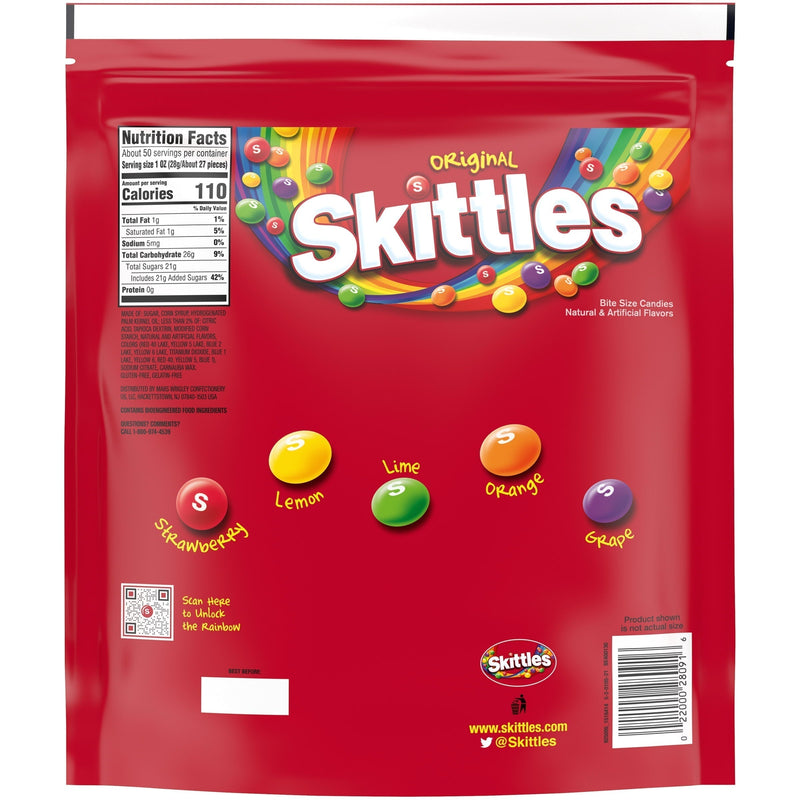 Skittles Original Chewy Candy Party Size - 50 oz Bag - Sherry Wholesale - Distributors and wholesale in United States