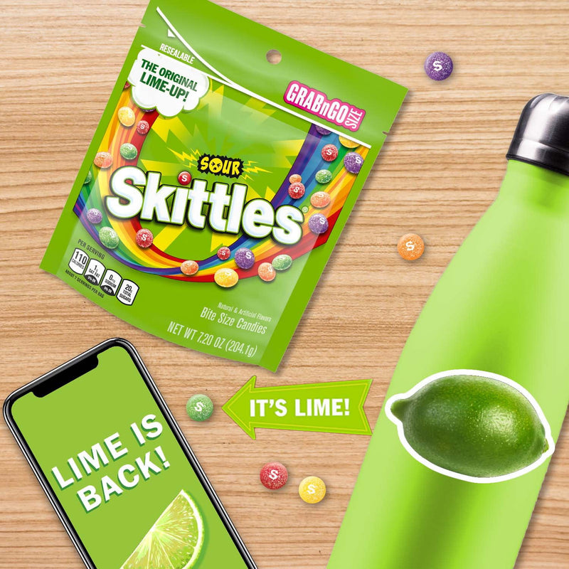 Skittles Sour Candy, Gummy Candy Grab N Go - 7.2 oz Bag., 5 pk. - Sherry Wholesale - Distributors and wholesale in United States