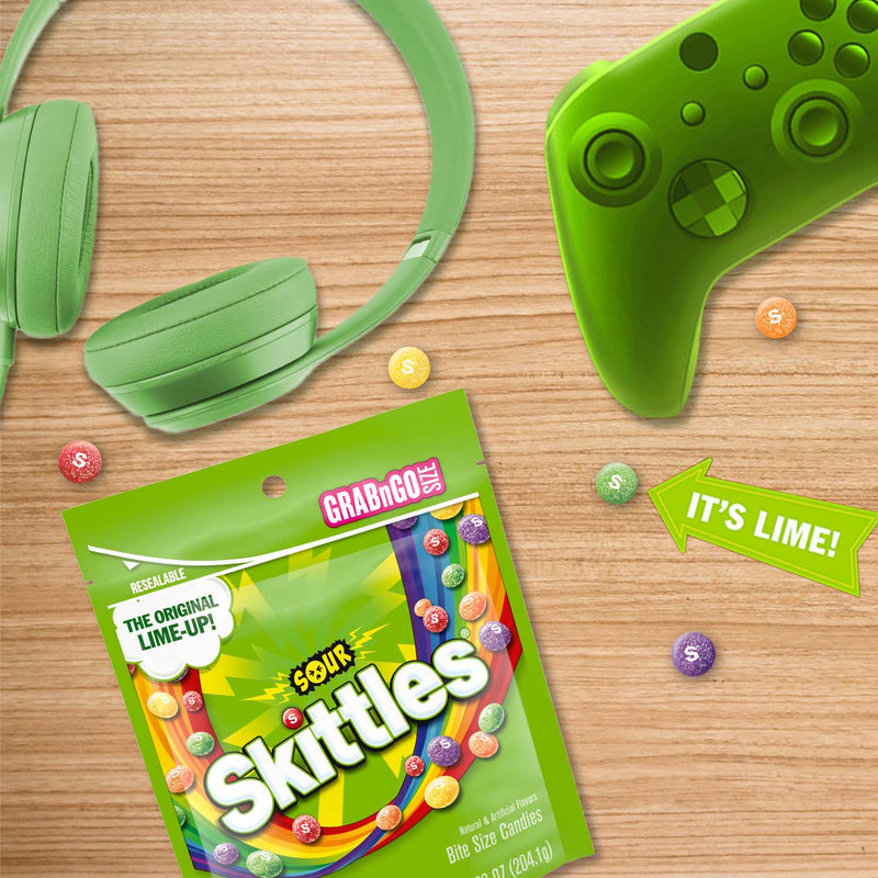 Skittles Sour Candy, Gummy Candy Grab N Go - 7.2 oz Bag., 5 pk. - Sherry Wholesale - Distributors and wholesale in United States
